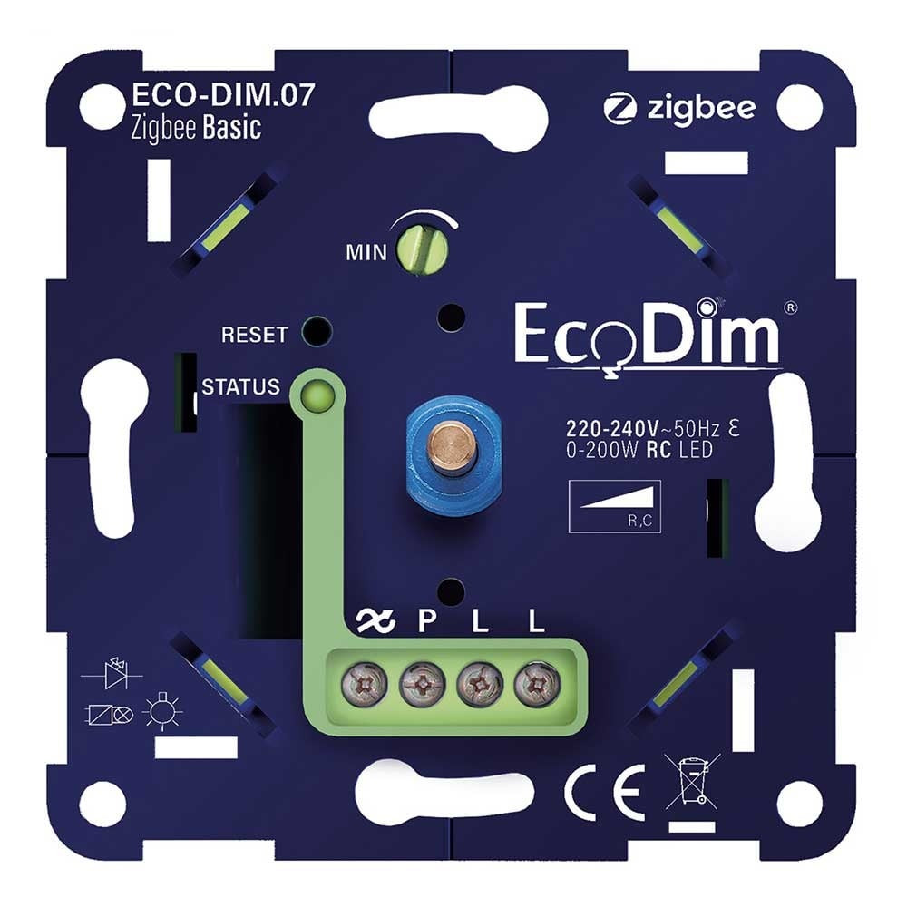Ecodim Zigbee Inbouw smart LED dimmer 0-200 Watt Fase afsnijding ECO-DIM.07