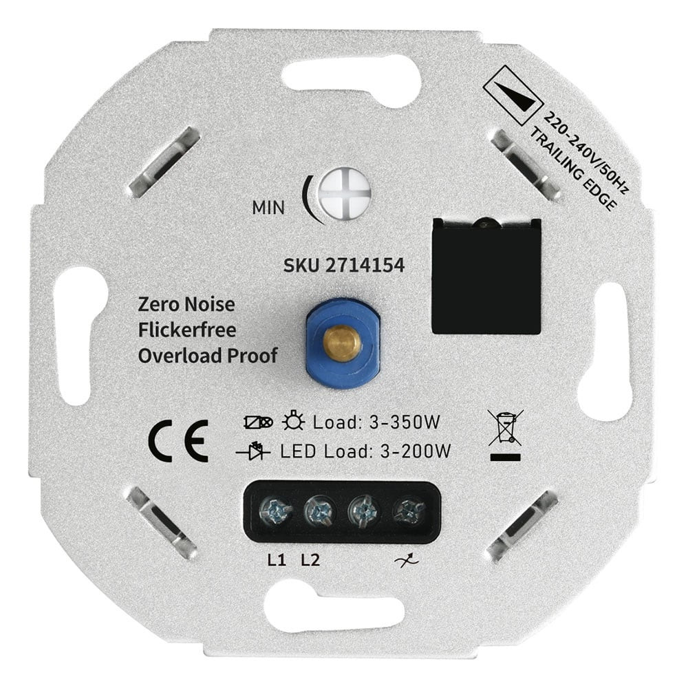 HOFTRONIC™ LED dimmer - 3-200 watt - Geschikt voor fase afsnijding - Universeel