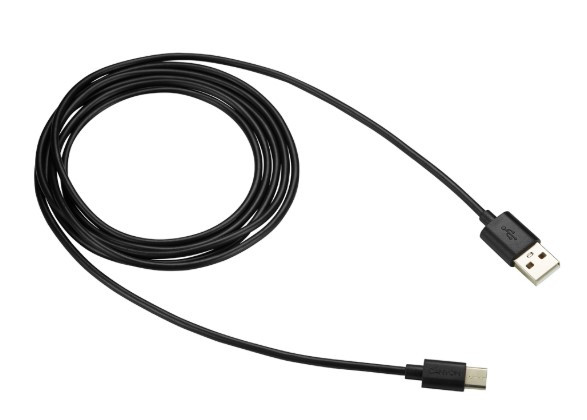 Кабель Canyon, USB - USB Type-C, 1А, 1.8м, Черный CNE-USBC2B