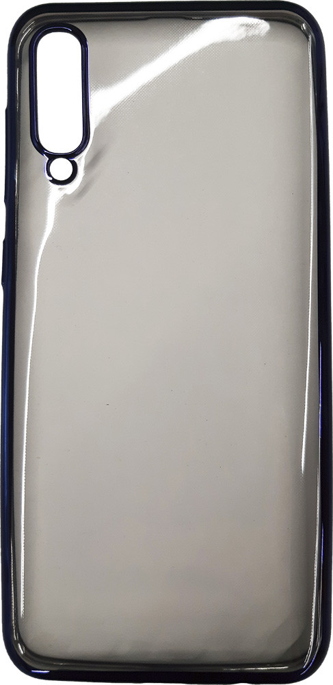 Чехол-накладка ONEXT для смартфона Samsung Galaxy A30s/A50/A50s, Силикон, Прозрачный, Синяя рамка, 70824