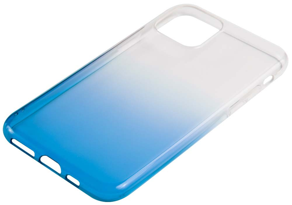Чехол-накладка LuxCase для смартфона Apple iPhone 11 Pro Max, Термопластичный полиуретан, Прозрачный (Синий градиент), 64503
