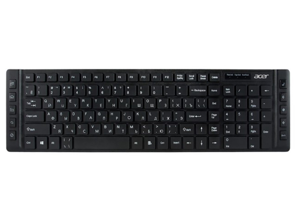 Клавиатура проводная Acer OKW010 Keyboard ZL.KBDEE.002, USB, Черный
