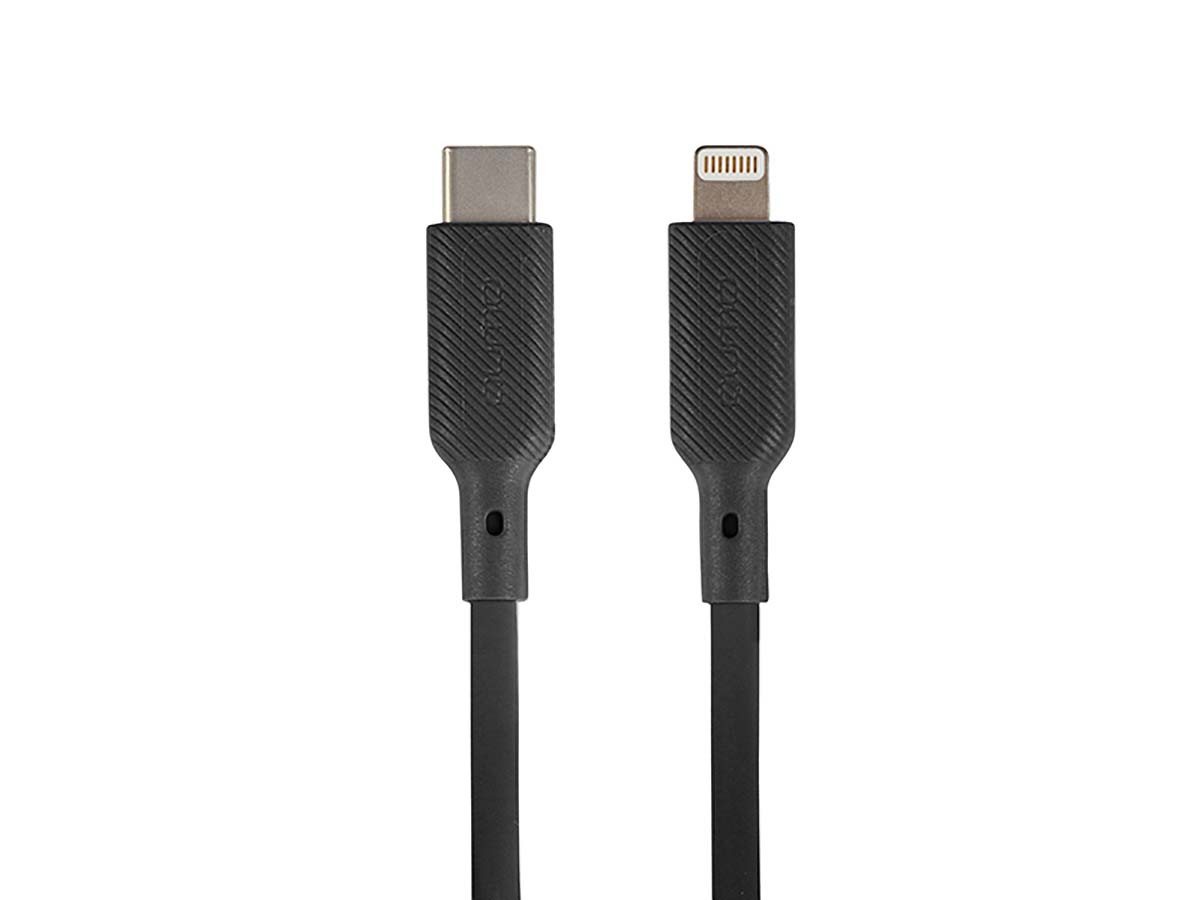 Кабель QUMO, MFI С94, USB Type-C - Lightning, 2.2A, 1м, Силикон, Черный 32994