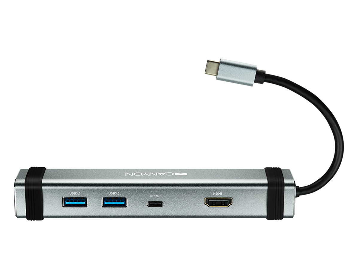 USB-хаб Canyon DS-3 Type-C (2xUSB 3.0, USB Type-C, HDMI), Серый Док-станция CNS-TDS03DG