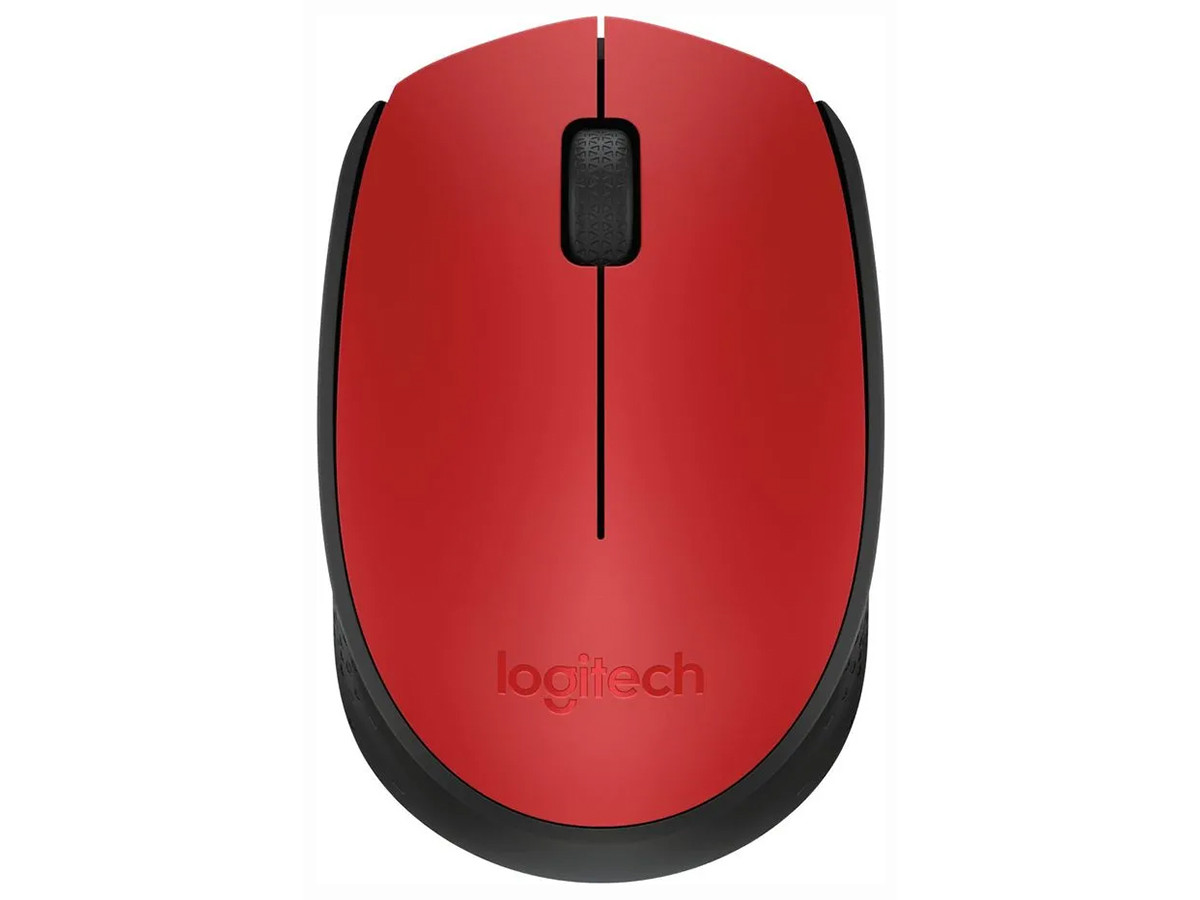 Мышь беспроводная Logitech M170, 1000dpi, Wireless, Красный/Черный, 910-004648