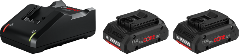 Bosch Professional 18V 4,0 Ah accu (2x) + oplader
