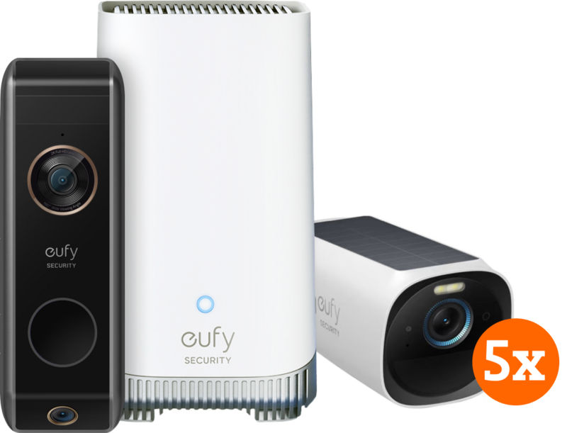 EufyCam 3 5-Pack + Video Doorbell Dual 2 Pro
