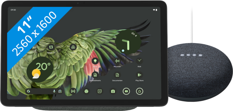 Google Pixel Tablet 256GB Wifi Grijs + Nest Mini Grijs