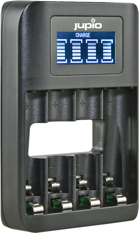 Jupio USB 4-slots Battery Fast Charger LCD