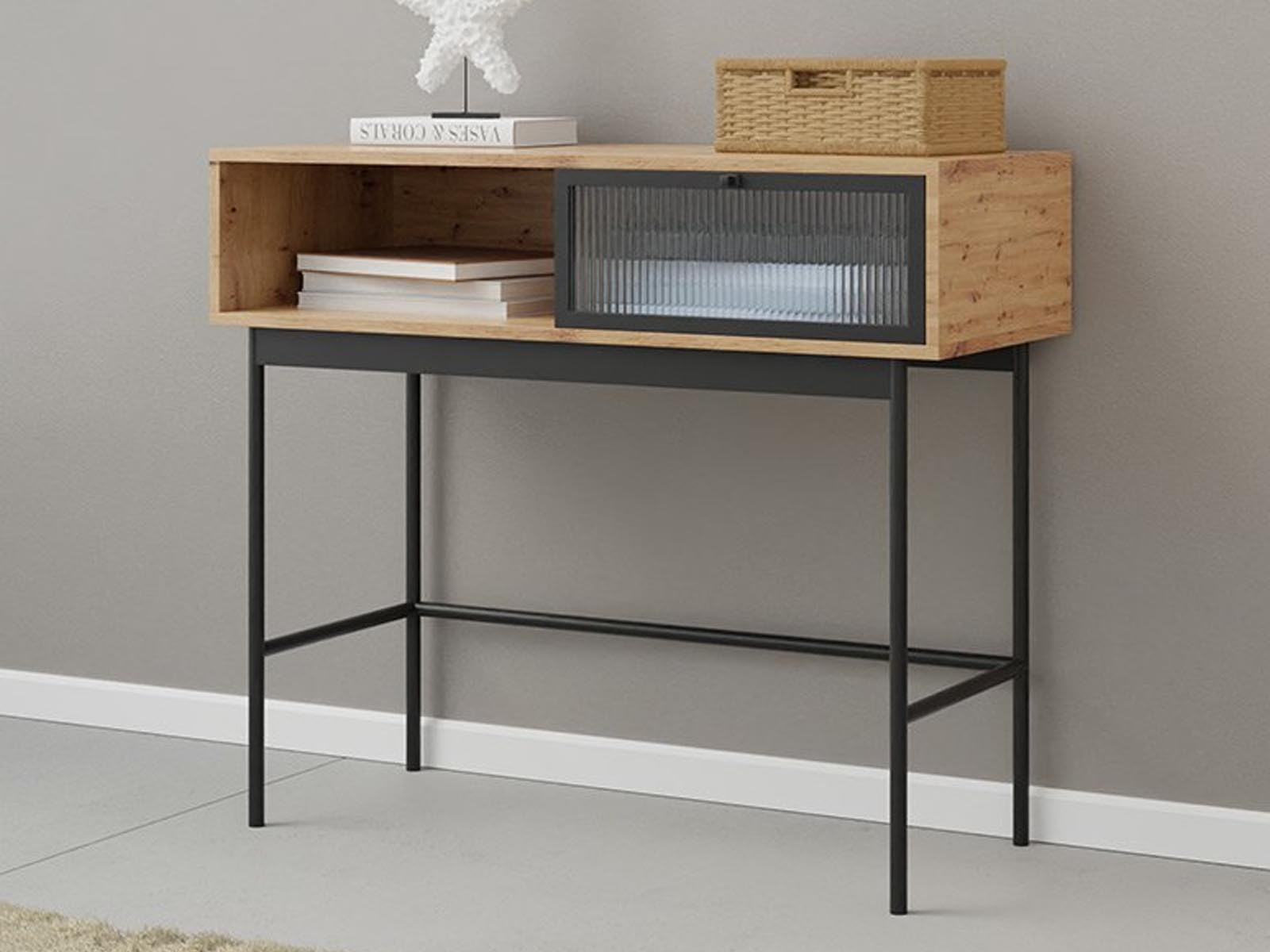 Console BRUHL 1 deur artisan eik/zwart