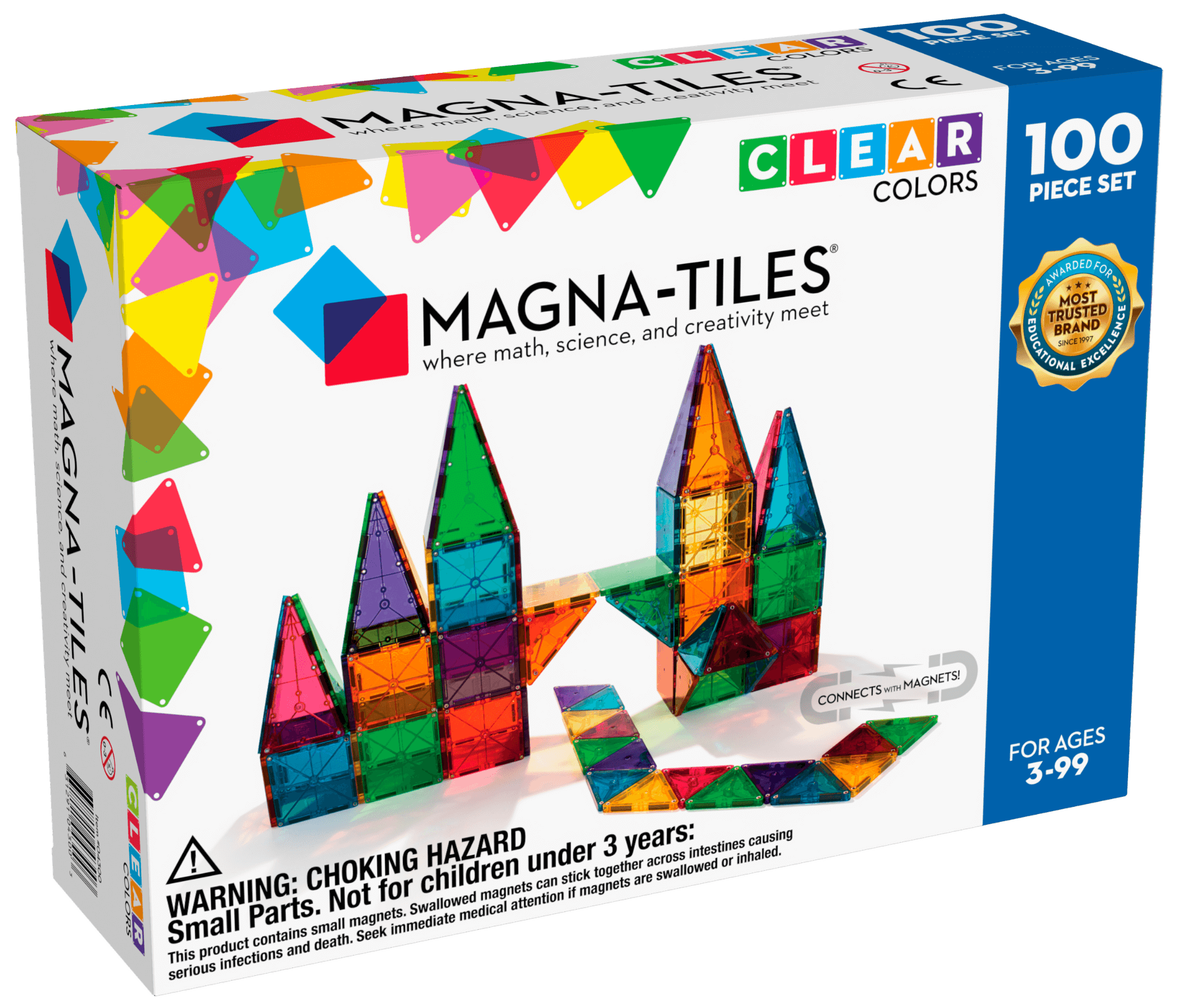 Clear Colors set Magnetische Tegels - 100 delig