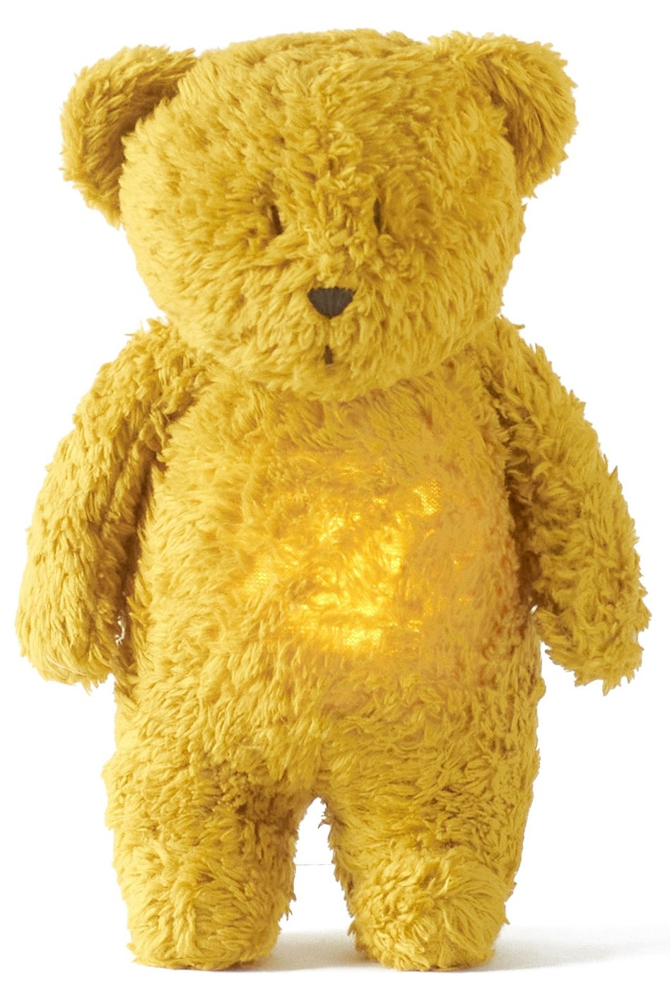 The Humming Bear Mustard | Hartslag en ruis knuffel met huilsensor en licht