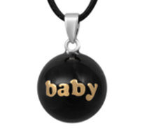 Zwangerschapsketting 'baby' (zwart)