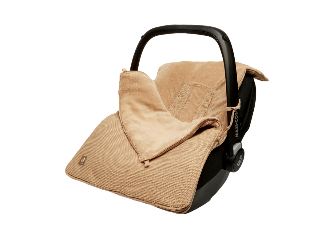 Voetenzak voor Autostoel & Kinderwagen - Basic Knit - Biscuit