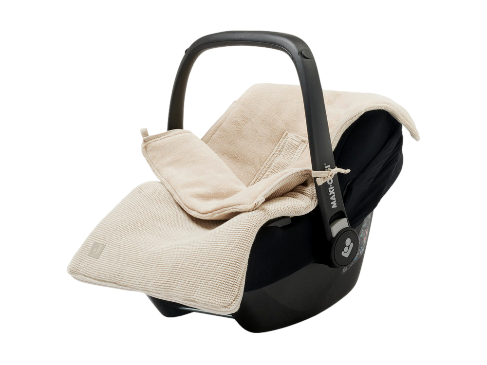 Voetenzak voor Autostoel & Kinderwagen - Basic Knit - Nougat