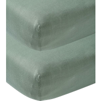 Jersey Hoeslaken 2-pack - Stone Green - 40x80/90cm