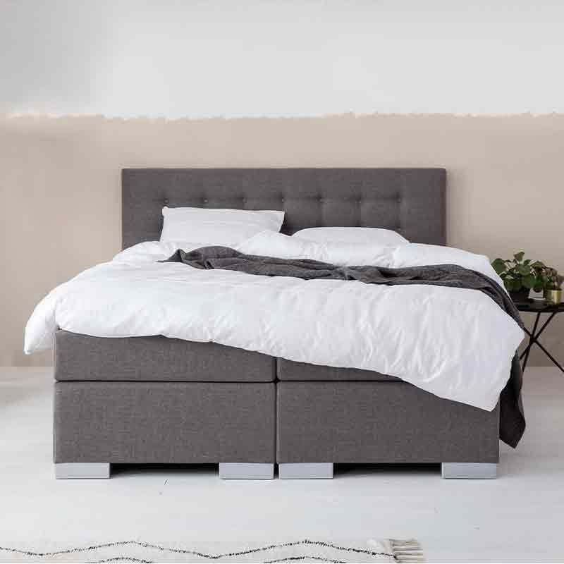 2-Persoons Boxspring - Frig Lounge - Zwart 180x200 cm - Pocketvering - Inclusief Topper - Dekbed-Discounter.nl