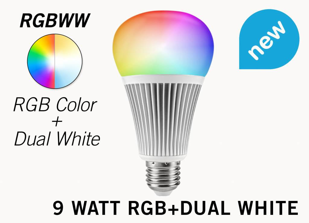 Mi·Light 9 Watt RGB+Dual White LED lamp