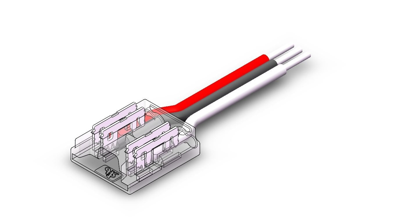 Voedingsconnector voor COB Dual White CCT Led Strips | Soldeervrij