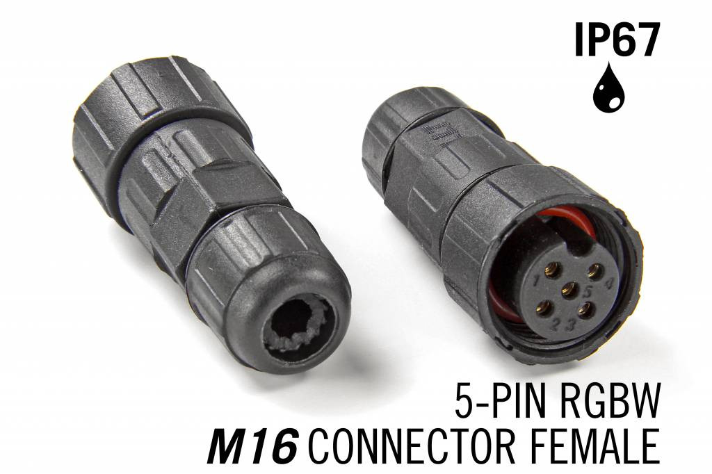 M16 5 Pin IP67 Waterdichte Female Connector