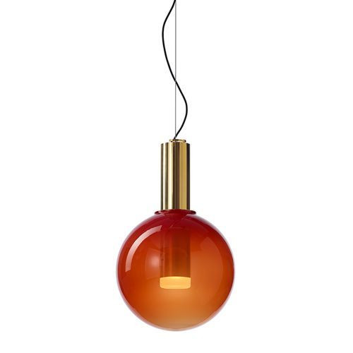 Bomma Phenomena Hanglamp - Small Ball - Ferrari rood - goud