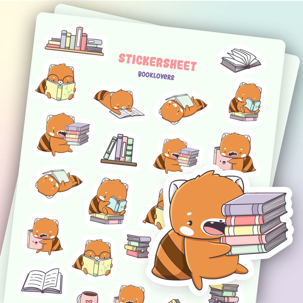 CutieSquad Stickervel - Booklovers