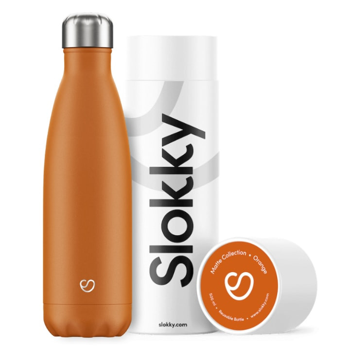 Slokky - Geïsoleerde Drinkfles - 500 ml Matte Orange