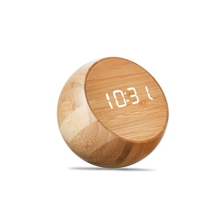 Gingko - Tumbler Click Clock - Bamboo