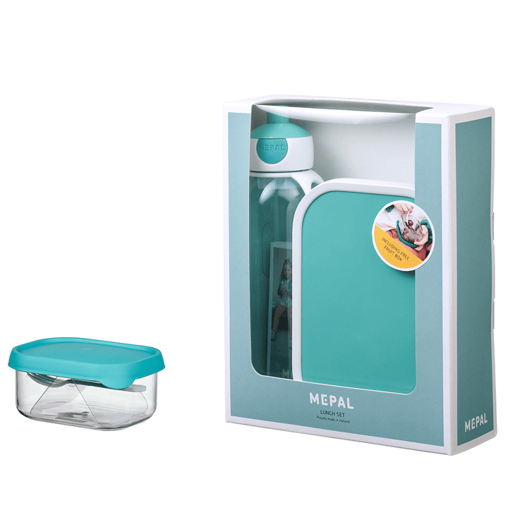 Mepal Campus - Lunchbox + Waterfles + Fruitbox - Turquoise