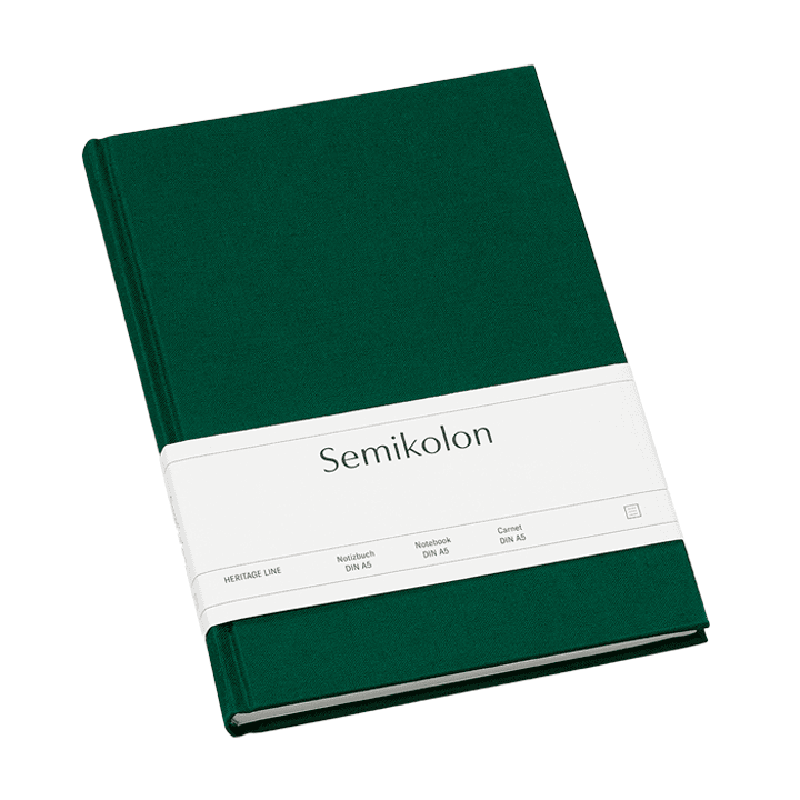 Semikolon - Notitieboek A5 - Donkergroen