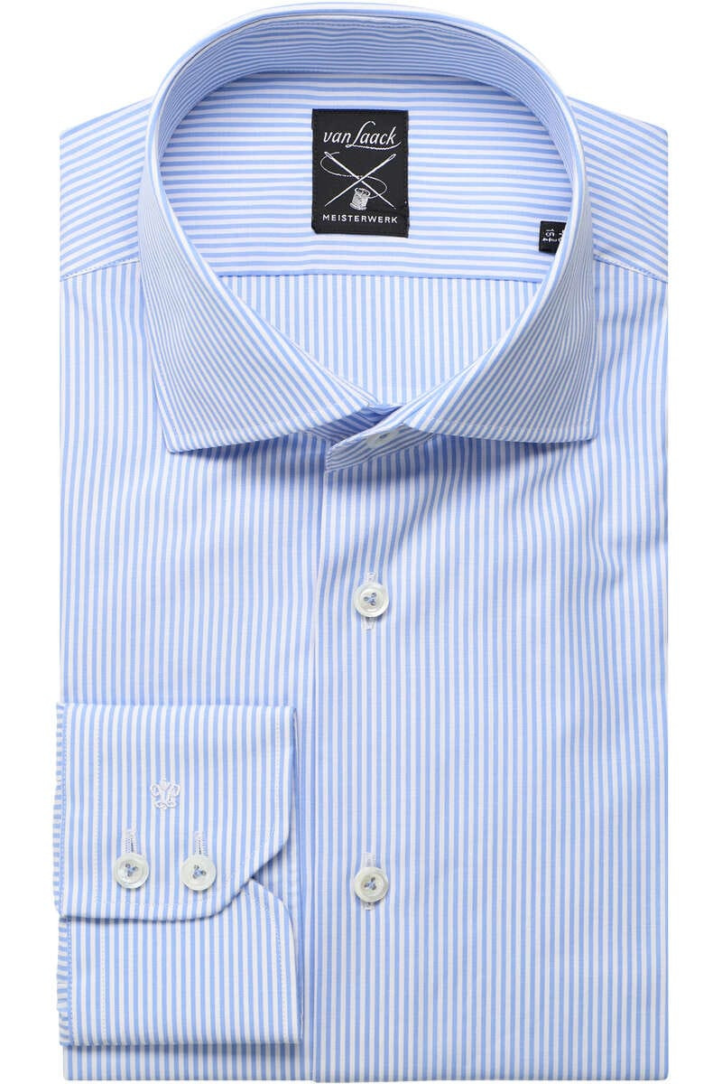 van Laack Meisterwerk Tailor Fit Overhemd ML6 (vanaf 68 CM) lichtblauw/wit