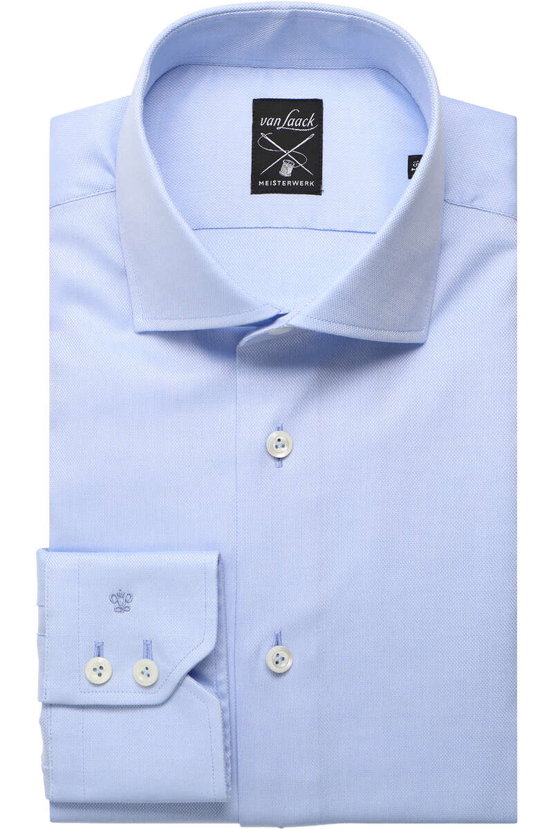van Laack Meisterwerk Comfort Fit Overhemd lichtblauw, Gestructureerd