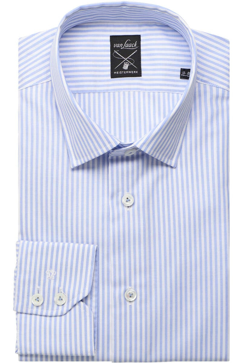 van Laack Meisterwerk Tailor Fit Overhemd blauw/wit, Gestreept
