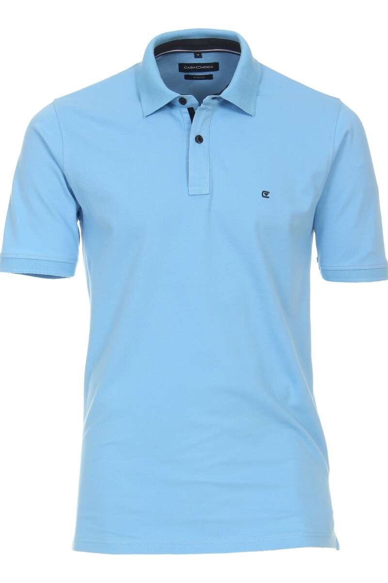 Casa Moda Casual Fit Polo shirt Korte mouw blauw