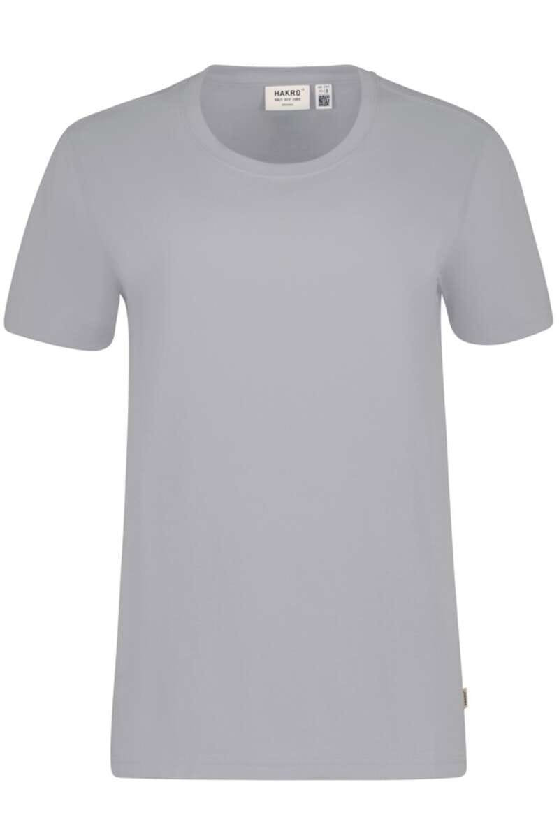 HAKRO Organic Regular Fit T-Shirt ronde hals grijs, Melange