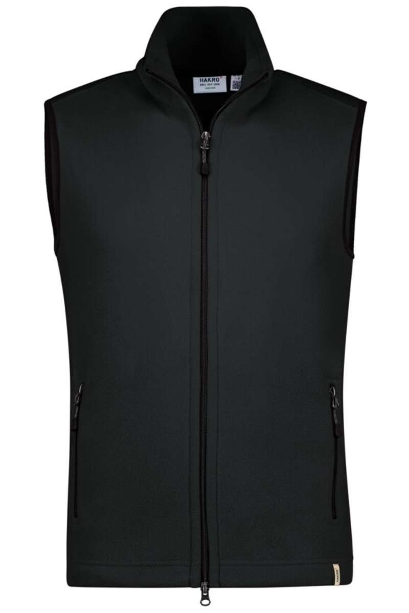 HAKRO Function Regular Fit Fleece vest zwart, Effen