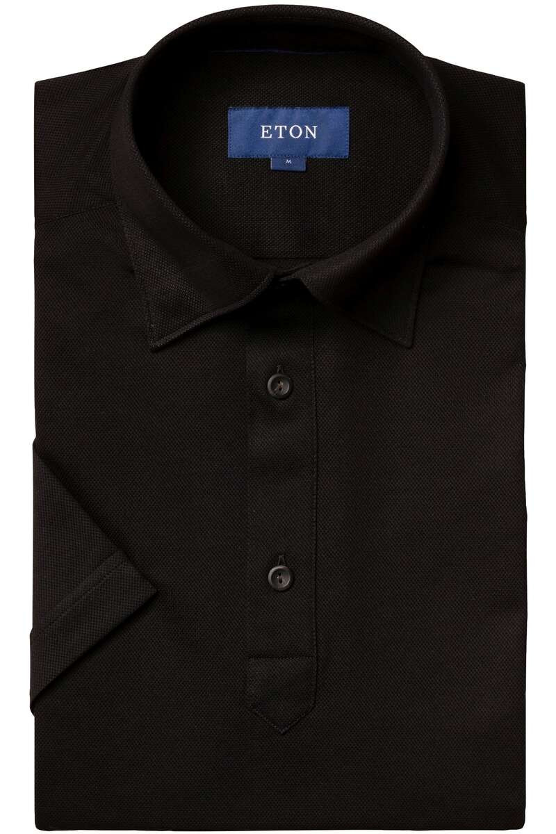 ETON Contemporary Fit Polo shirt Korte mouw zwart