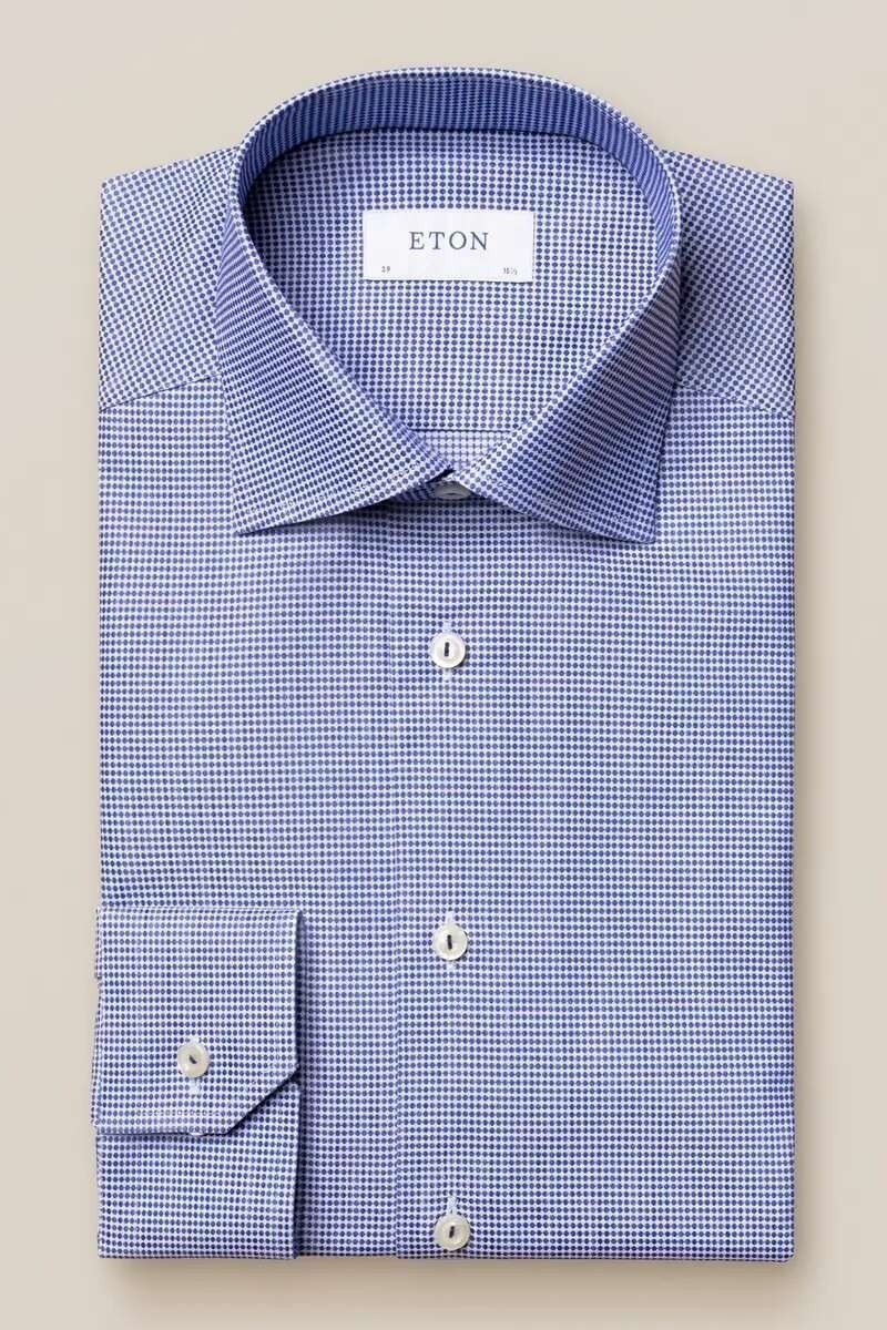 ETON Contemporary Fit Overhemd blauw, Stippen