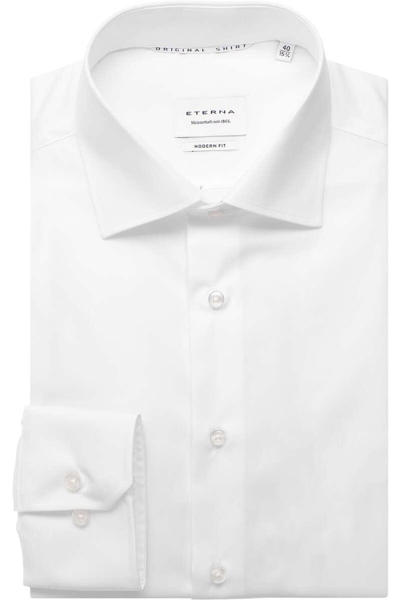 ETERNA Modern Fit Overhemd wit, Effen