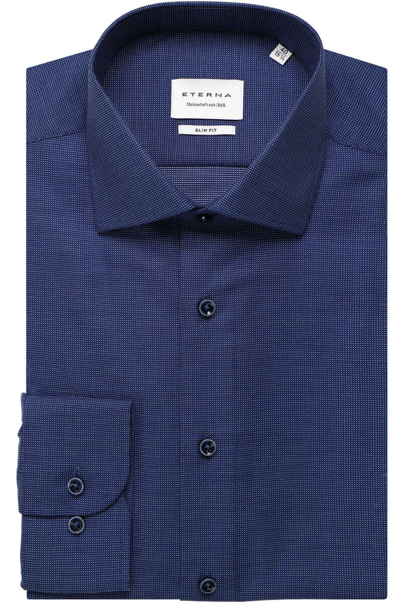 ETERNA Slim Fit Overhemd ML7 (72CM+) blauw