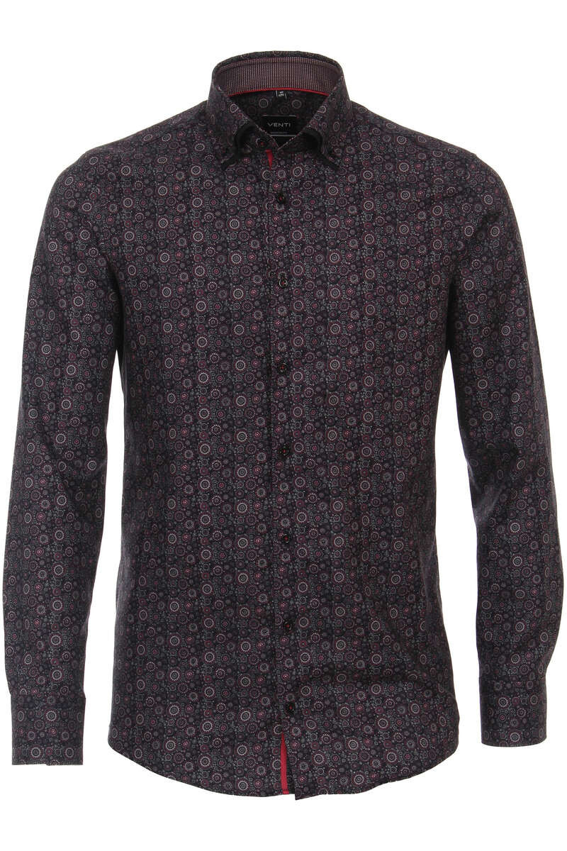 Venti Modern Fit Overhemd blauw/rood, Paisley
