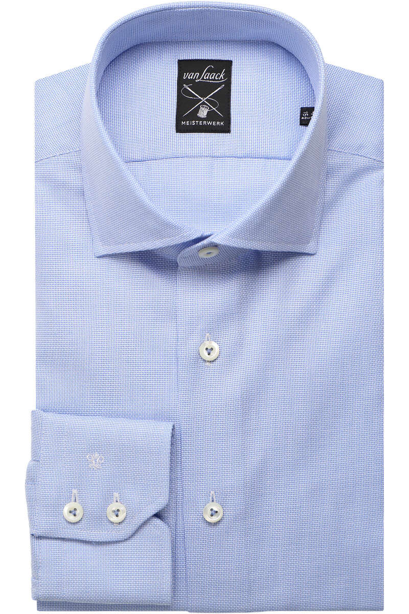van Laack Meisterwerk Tailor Fit Overhemd blauw/wit, Motief