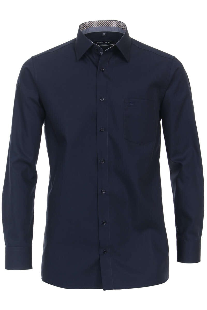 Casa Moda Comfort Fit Overhemd donkerblauw, Effen