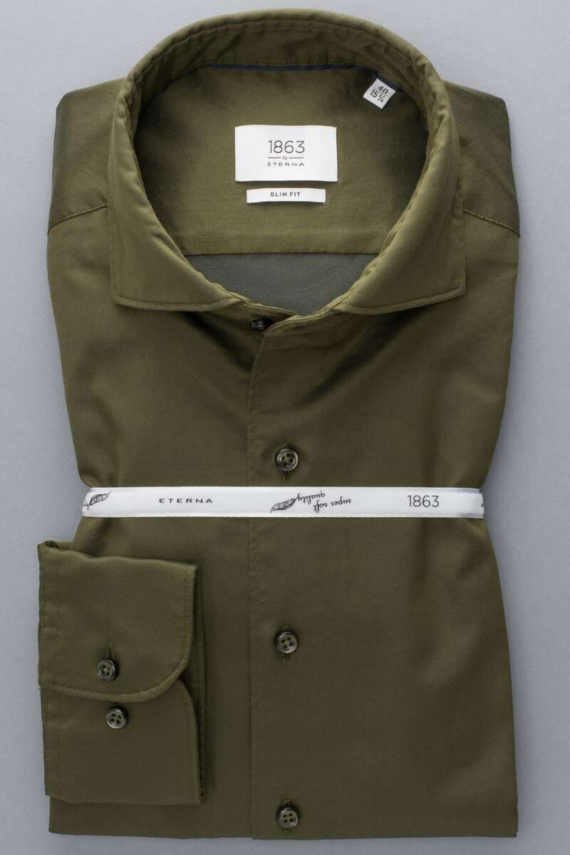 ETERNA 1863 Soft Tailoring Slim Fit Overhemd groen, Effen