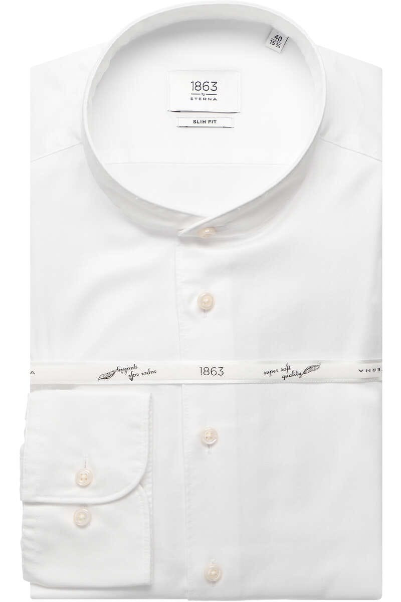 ETERNA 1863 Slim Fit Overhemd wit, Effen