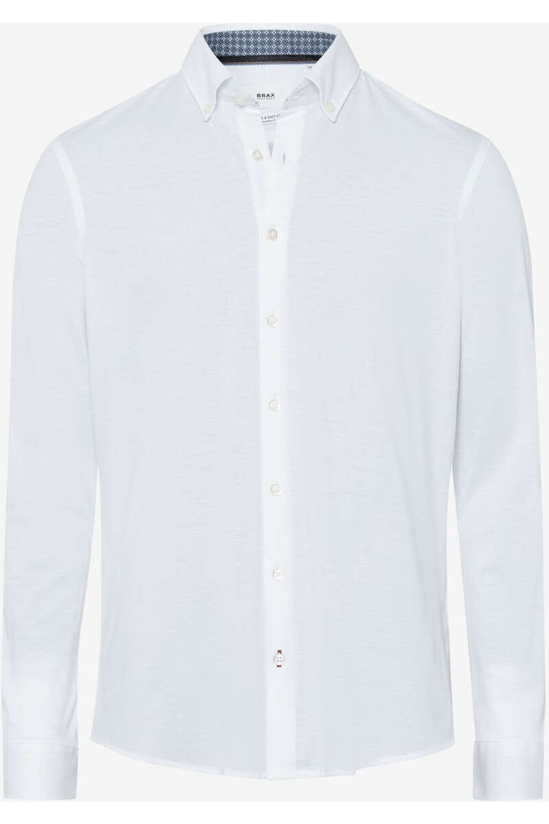 Brax Modern Fit Jersey shirt wit, Effen