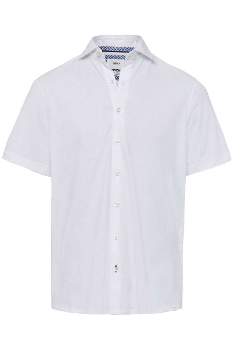 Brax Modern Fit Overhemd Korte mouw wit