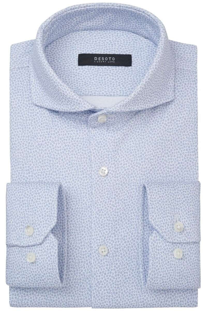 Desoto Slim Fit Jersey shirt wit/blauw, Motief