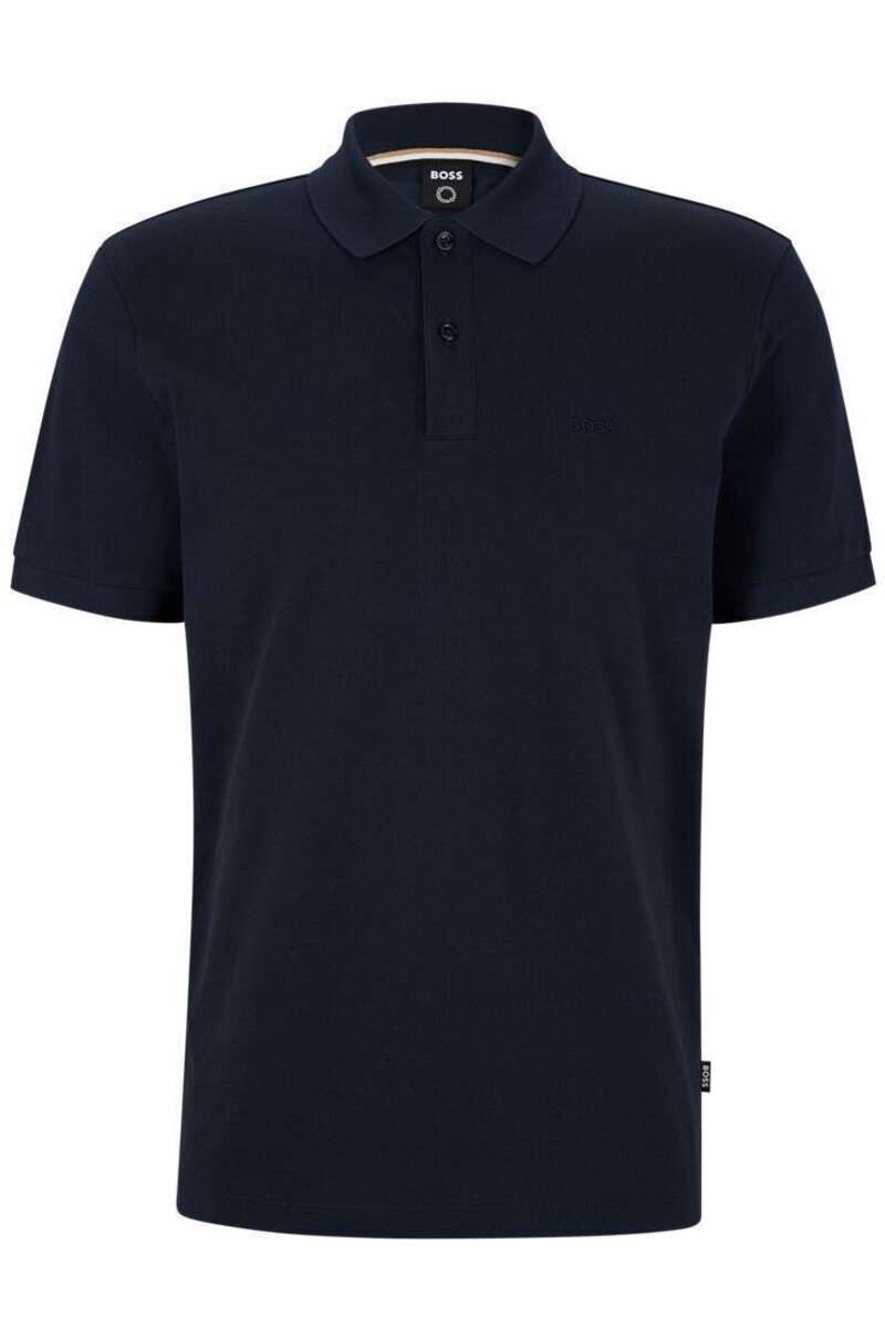 BOSS Regular Fit Polo shirt Korte mouw donkerblauw