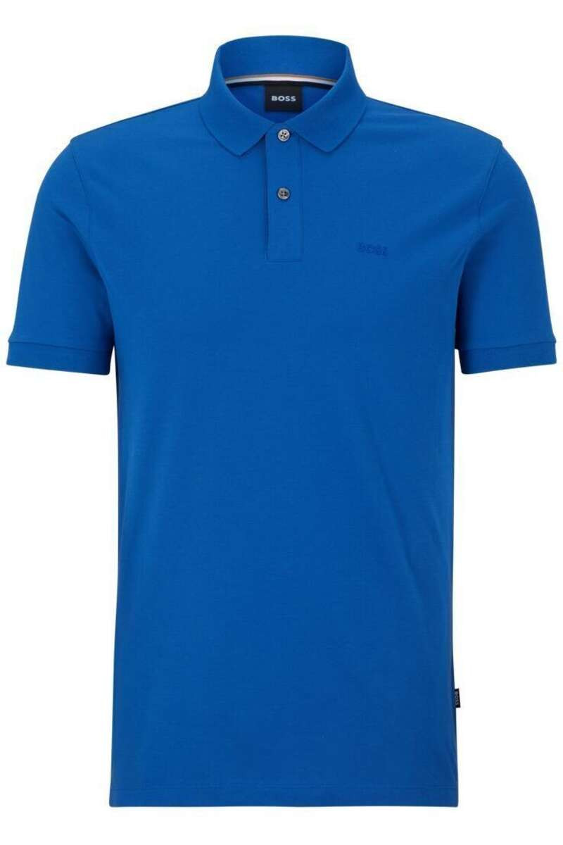 BOSS Regular Fit Polo shirt Korte mouw blauw